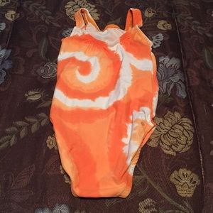 Orange and White Leotard